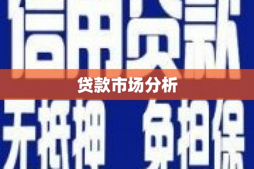 金乡贷款市场分析