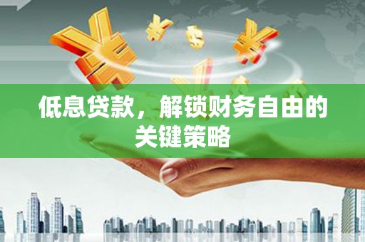 田林低息贷款，解锁财务自由的关键策略