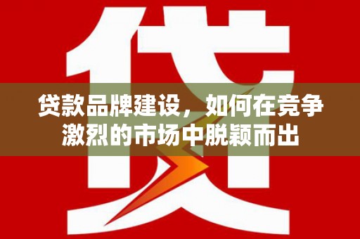 市中区贷款品牌建设，如何在竞争激烈的市场中脱颖而出