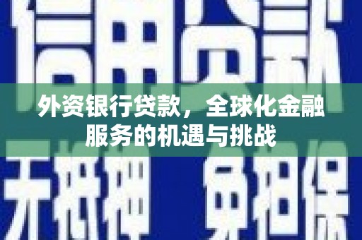 哈尔滨外资银行贷款，全球化金融服务的机遇与挑战