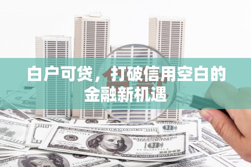 和县白户可贷，打破信用空白的金融新机遇