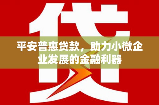 德江平安普惠贷款，助力小微企业发展的金融利器