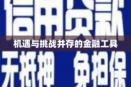 宛城机遇与挑战并存的金融工具